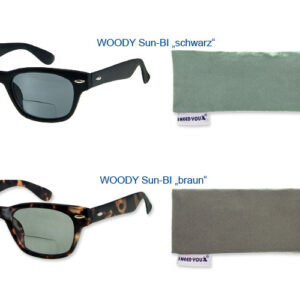 2 Stück Woody Sun Bifokal Lese-Sonnenbrille