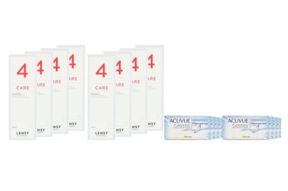 Acuvue Oasys for Astigmatism 8 x 6 Zwei-Wochenlinsen + Lensy Care 4 Jahres-Sparpaket