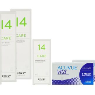 Acuvue Vita 2 x 6 Monatslinsen + Lensy Care 14 Halbjahres-Sparpaket