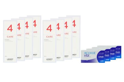 Acuvue Vita 4 x 6 Monatslinsen + Lensy Care 4 Jahres-Sparpaket