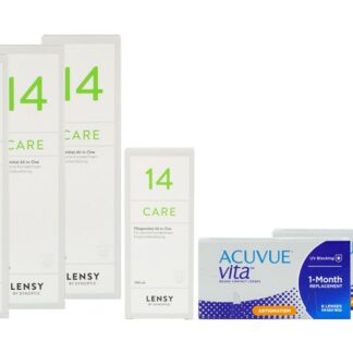 Acuvue Vita for Astigmatism 2 x 6 Monatlinsen + Lensy Care 14 Halbjahres-Sparpaket