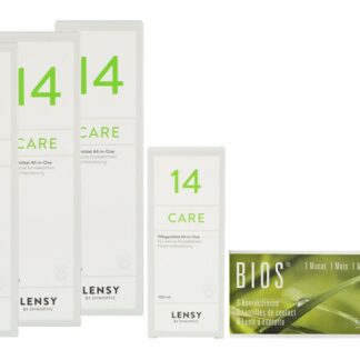 Bios 1-Monat 2 x 6 Monatslinsen + Lensy Care 14 Halbjahres-Sparpaket