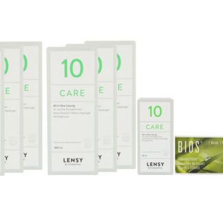 Bios 1-Monat 4 x 6 Monatslinsen + Lensy Care 10 Jahres-Sparpaket