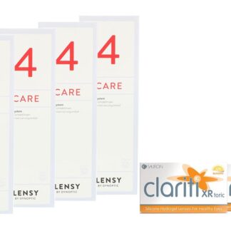 Clariti XR toric 2 x 6 Monatslinsen + Lensy Care 4 Halbjahres-Sparpaket
