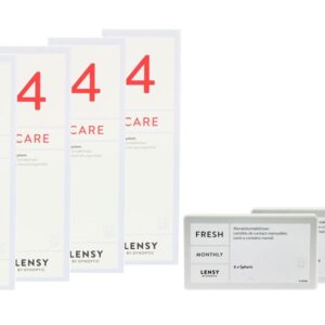 Lensy Monthly Fresh Spheric 2 x 6 Monatslinsen + Lensy Care 4 Halbjahres-Sparpaket