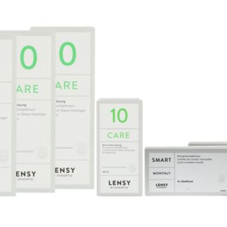 Lensy Monthly Smart Multifocal 2 x 6 Monatslinsen + Lensy Care 10 Halbjahres-Sparpaket
