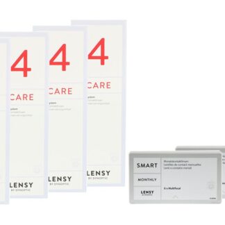 Lensy Monthly Smart Multifocal 2 x 6 Monatslinsen + Lensy Care 4 Halbjahres-Sparpaket