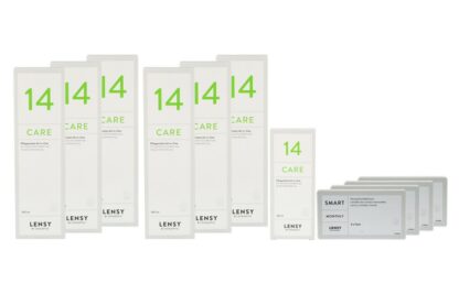 Lensy Monthly Smart Toric 4 x 6 Monatslinsen + Lensy Care 14 Jahres-Sparpaket