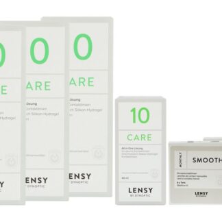 Lensy Monthly Soft Toric 2 x 6 Monatslinsen + Lensy Care 10 Halbjahres-Sparpaket