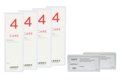 Lensy Monthly Soft Toric 2 x 6 Monatslinsen + Lensy Care 4 Halbjahres-Sparpaket
