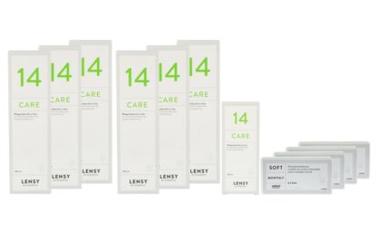 Lensy Monthly Soft Toric 4 x 6 Monatslinsen + Lensy Care 14 Jahres-Sparpaket