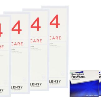 Pure Vision 2 x 6 Monatslinsen + Lensy Care 4 Halbjahres-Sparpaket