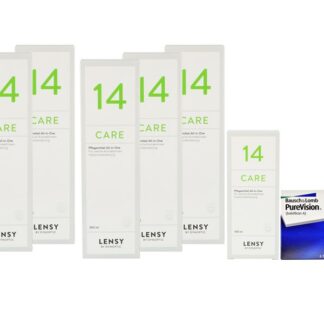 Pure Vision 4 x 6 Monatslinsen + Lensy Care 14 Jahres-Sparpaket