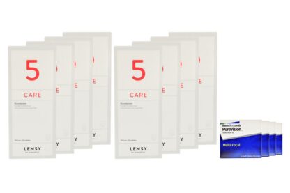 Pure Vision Multifocal 4 x 6 Monatslinsen + Lensy Care 5 Jahres-Sparpaket