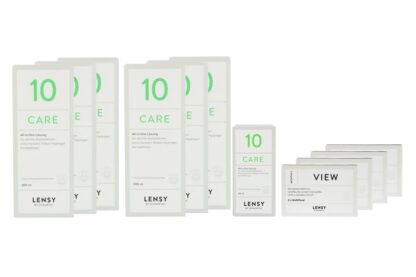 Lensy Monthly View Multifocal 4 x 6 Monatslinsen + Lensy Care 10 Jahres-Sparpaket