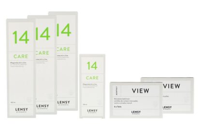 Lensy Monthly View Toric 2 x 6 Monatslinsen + Lensy Care 14 Halbjahres-Sparpaket