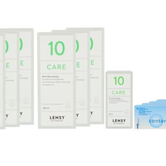 Contaview aspheric UV 4 x 6 Monatslinsen + Lensy Care 10 Jahres-Sparpaket