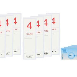 Contaview aspheric UV 4 x 6 Monatslinsen + Lensy Care 4 Jahres-Sparpaket