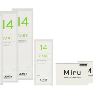 Miru 1 Month Multifocal 2 x 6 Monatslinsen + Lensy Care 14 Halbjahres-Sparpaket