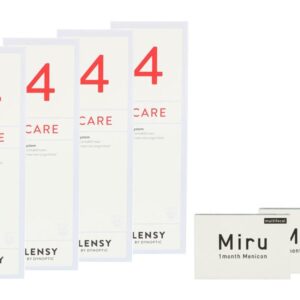 Miru 1 Month Multifocal 2 x 6 Monatslinsen + Lensy Care 4 Halbjahres-Sparpaket