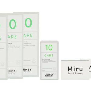 Miru 1 Month Spheric 2 x 6 Monatslinsen + Lensy Care 10 Halbjahres-Sparpaket