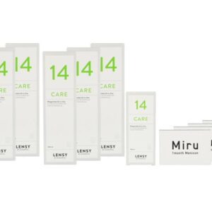 Miru 1 Month Spheric 4 x 6 Monatslinsen + Lensy Care 14 Jahres-Sparpaket