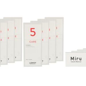 Miru 1 Month Spheric 4 x 6 Monatslinsen + Lensy Care 5 Jahres-Sparpaket