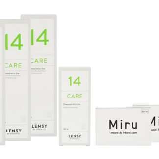 Miru 1 Month Toric 2 x 6 Monatslinsen + Lensy Care 14 Halbjahres-Sparpaket