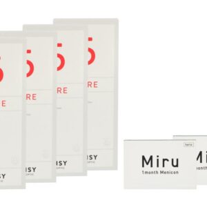 Miru 1 Month Toric 2 x 6 Monatslinsen + Lensy Care 5 Halbjahres-Sparpaket