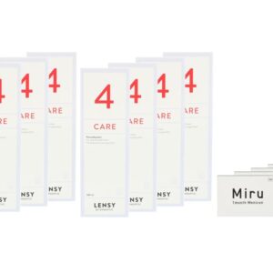 Miru 1 Month Toric 4 x 6 Monatslinsen + Lensy Care 4 Jahres-Sparpaket