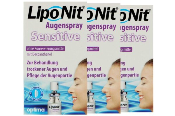 LipoNit Sensitive 3 x 10 ml Augenspray