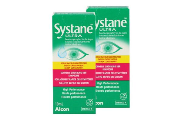 Systane Ultra 2 x 10 ml Augentropfen ohne Konservierungsstoffe von Alcon
