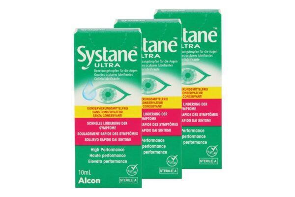 Systane Ultra 3 x 10 ml Augentropfen ohne Konservierungsstoffe von Alcon
